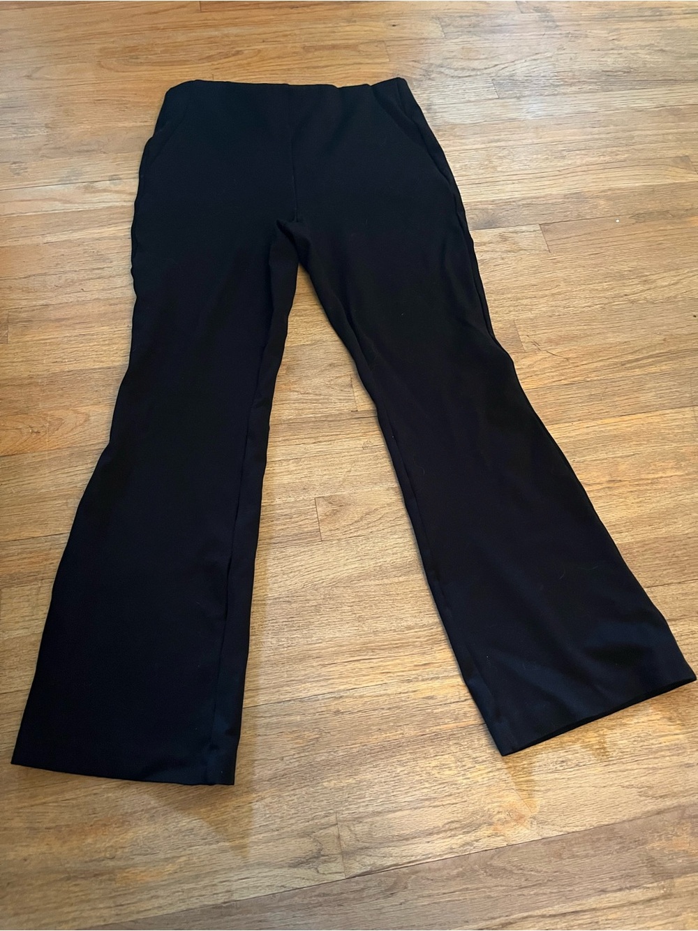 Ella Black Stretch Boot-Cut Flare Pants